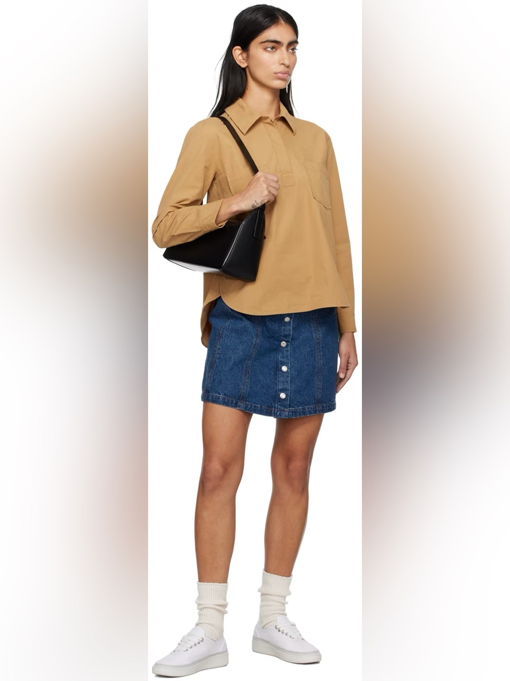 APC Denim snap-front miniskirt - size 34 - Picture 2 of 11